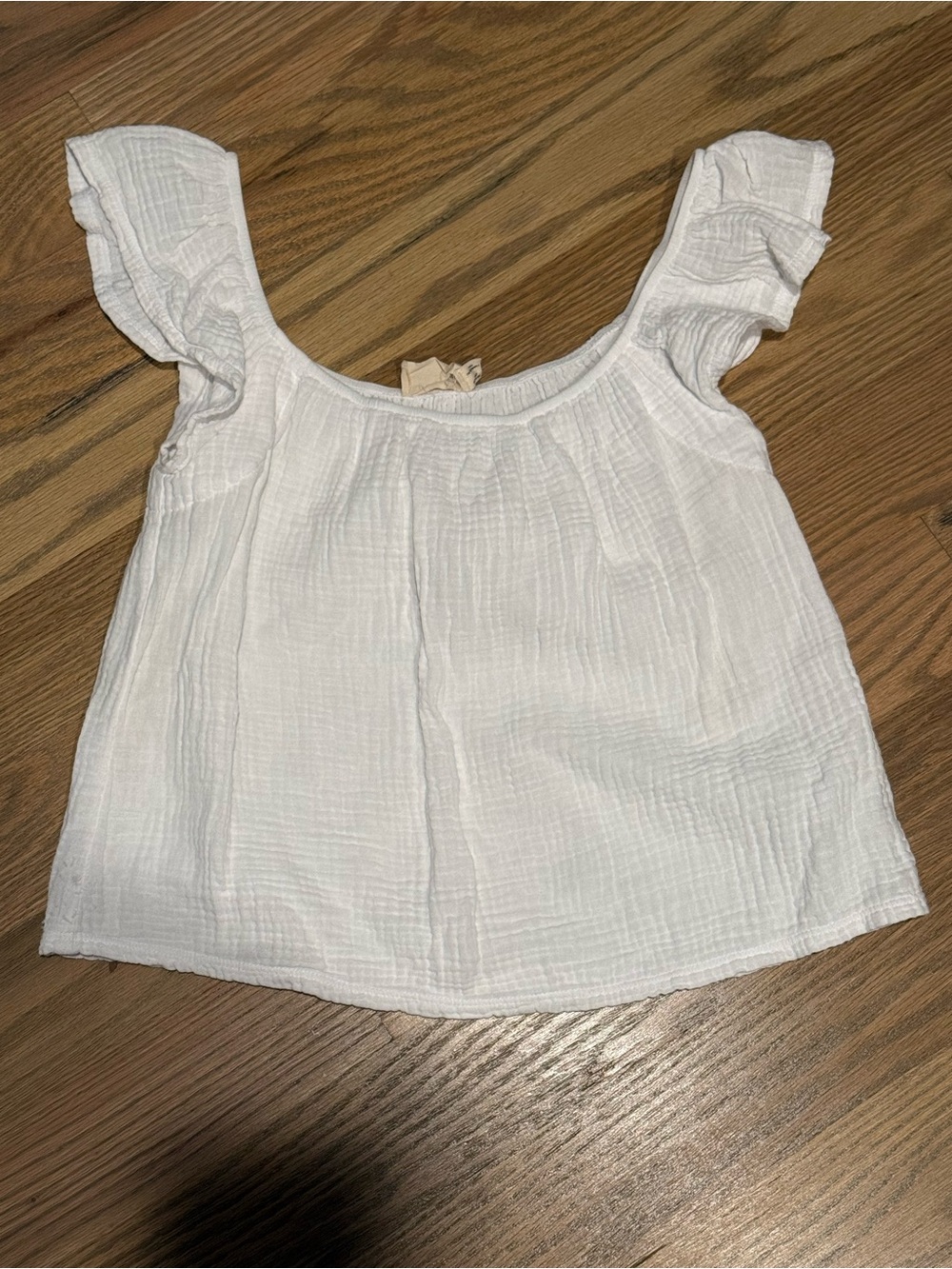 Nation White Ruffle Sleeve Women’s Top